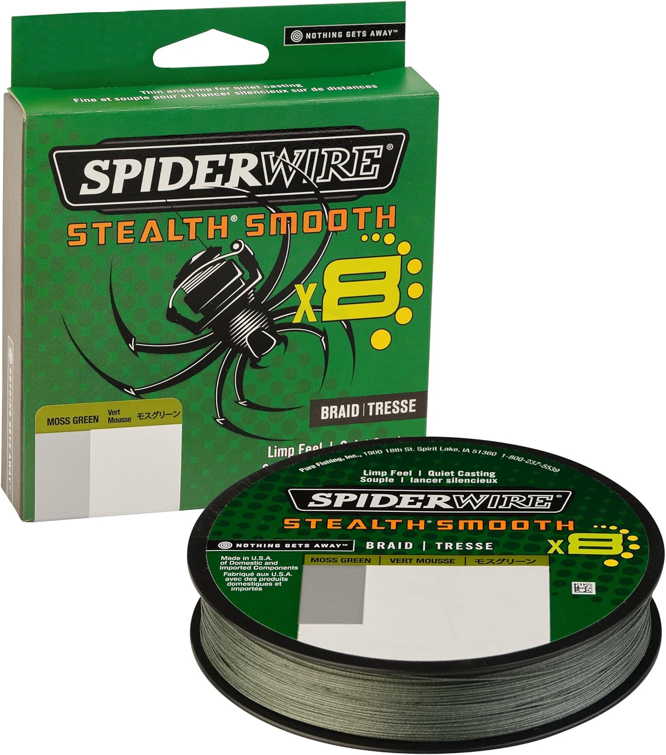 SpiderWire Stealth Braid Fishing Line - High Sensitivity & Strength | 150 Yards, Green