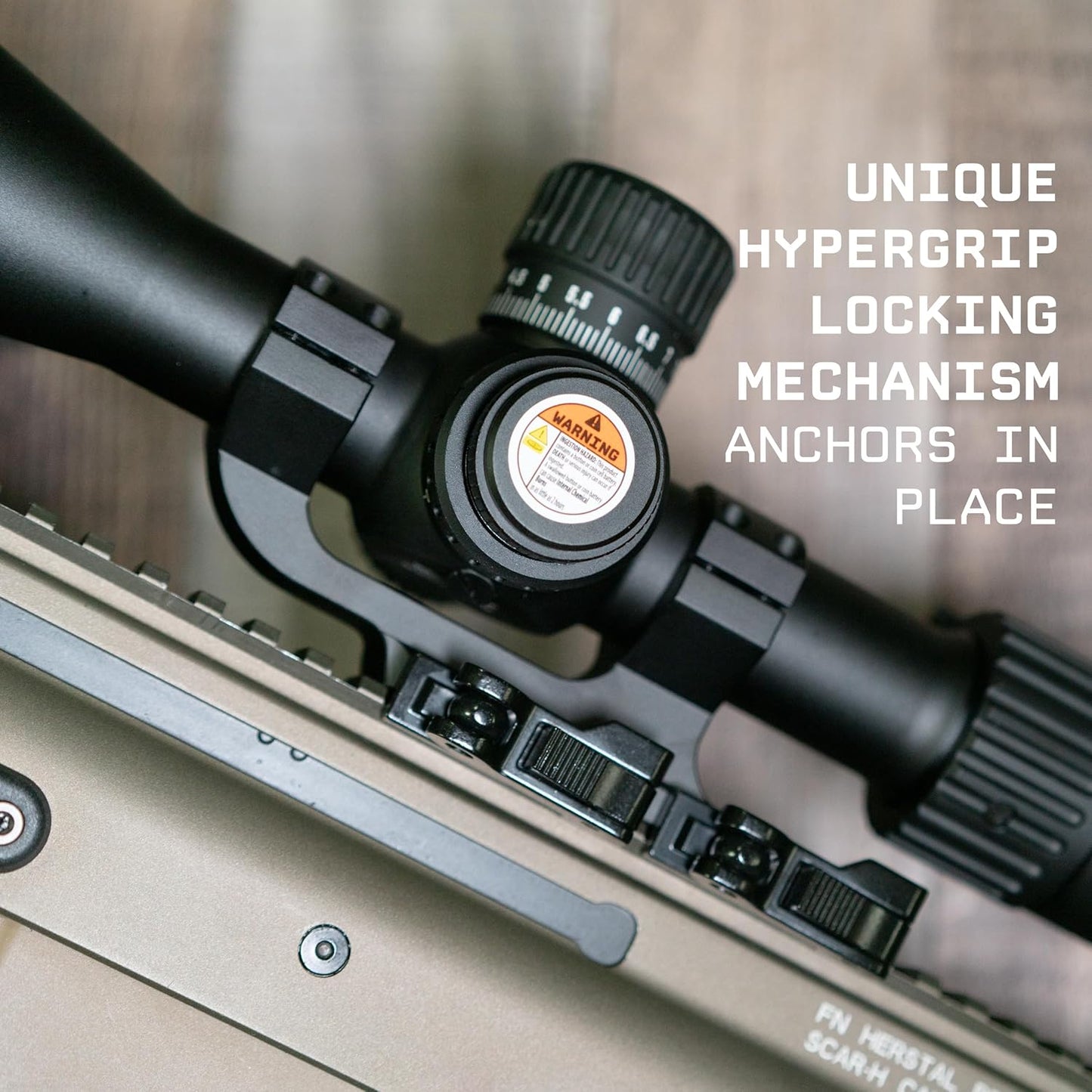 Monstrum Hypergrip Slim QD Scope Mount - Quick Detach Design for Easy Installation