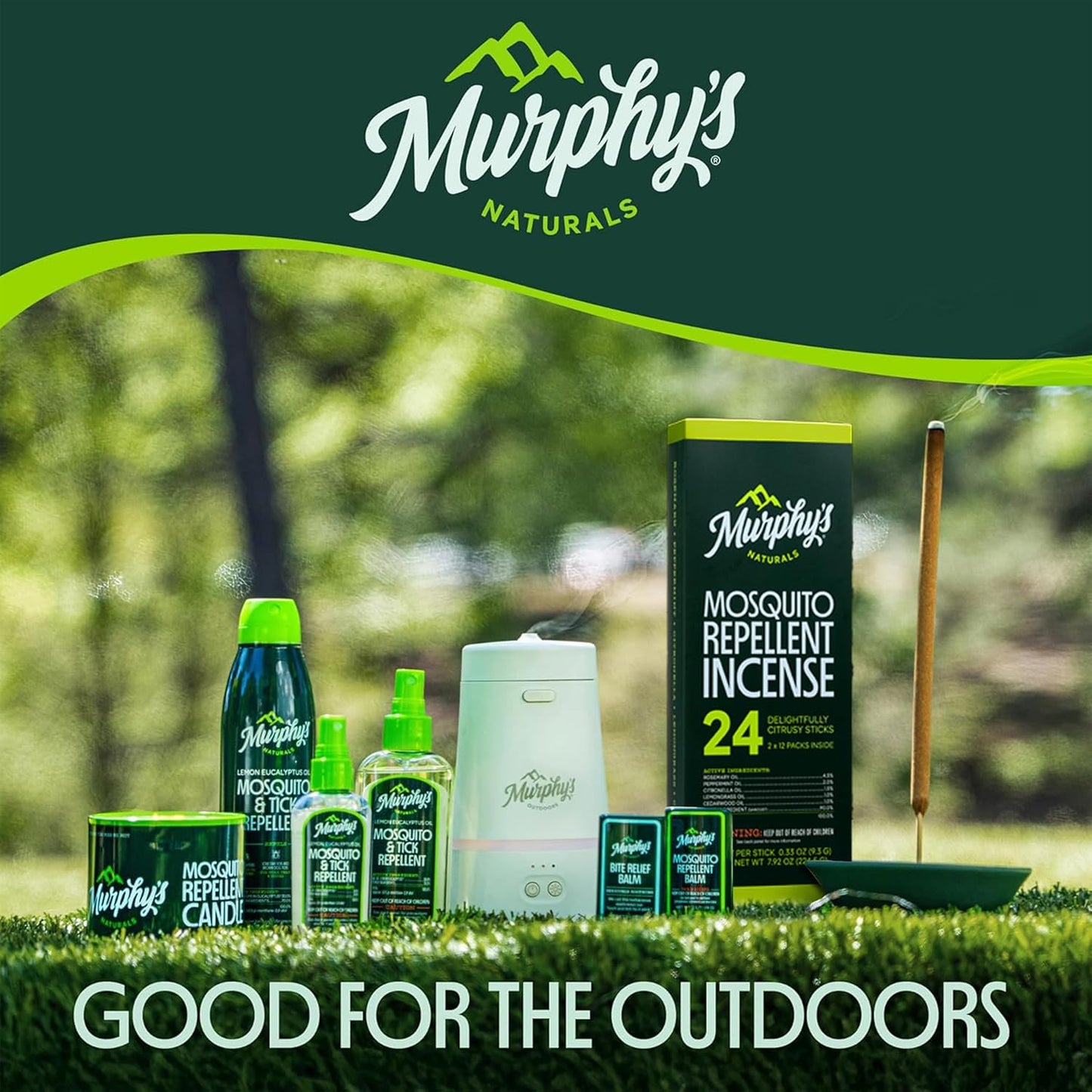 Murphy's Naturals Mosquito Repellent Balm - Plant-Based Outdoor Protection with Cedarwood & Lemongrass | 0.75 oz