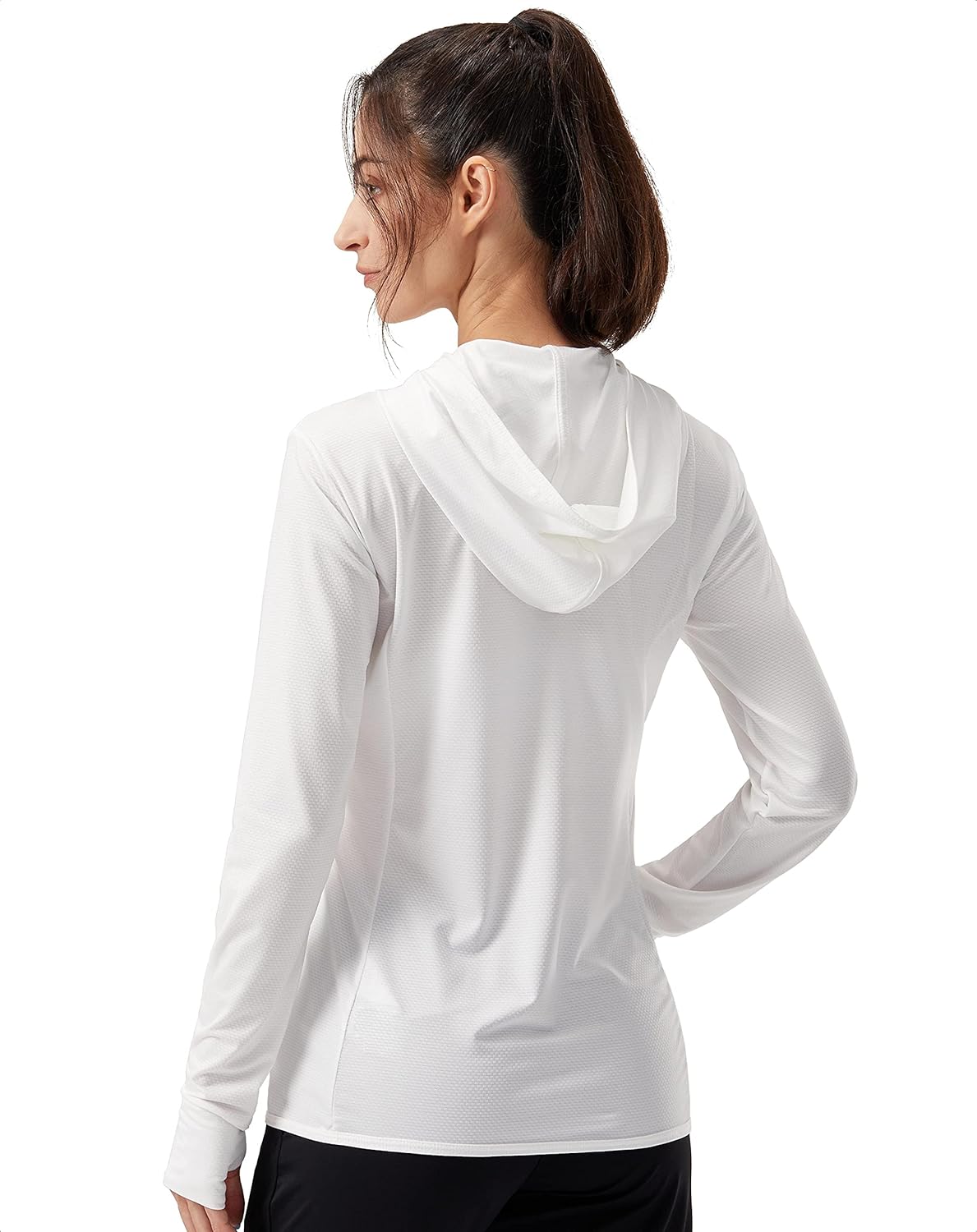 Soothfeel Women's Sun Protection Hoodie Jacket - UPF 50+ Lightweight Long Sleeve with Pocket for Hiking