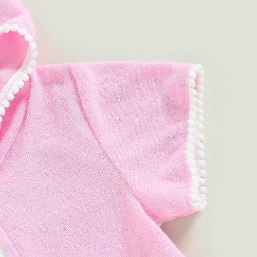 CIYCUIT Toddler Girls Swim Cover-Up - Hooded Design with Zipper for Easy On/Off