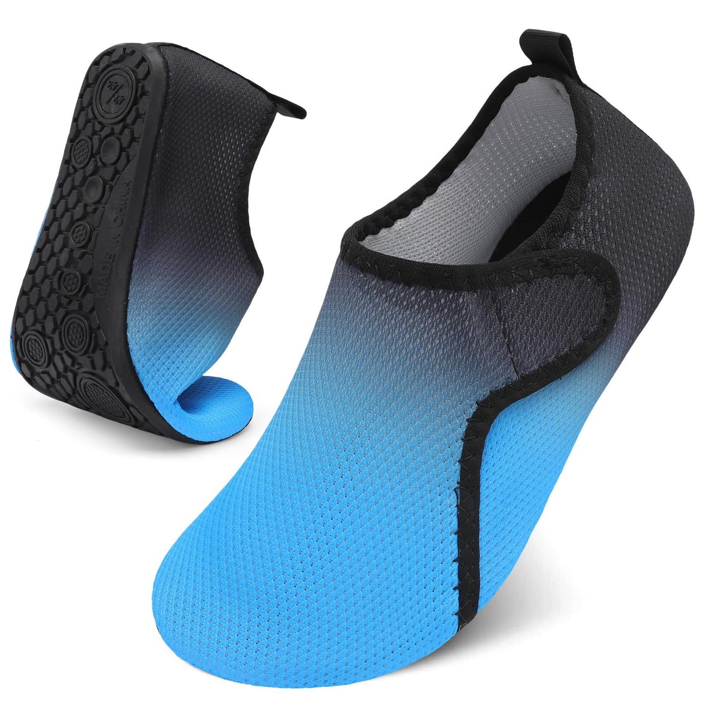 LeIsfIt Swim Water Shoes for Women Men Quick-Dry Aqua Socks Non-Slip Summer Barefoot Socks for Beach Pool Surf Yoga Gradient 8-9 Women/6-7 Men