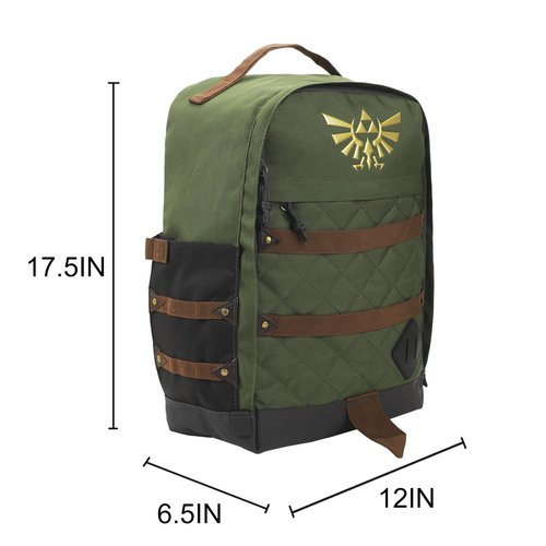 Bioworld The Legend Of Zelda Hyrule Crest 17" Green adult Backpack
