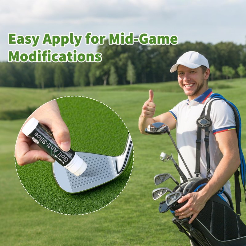 Shupakul 4 Pcs Golf Anti-Slice Anti-Hook Compound for Clubs, Golf Driver Wax Stick to Reduce Side Spin, Portable Golf Stick Compound Accessories for Boosts Distance Increases Accuracy