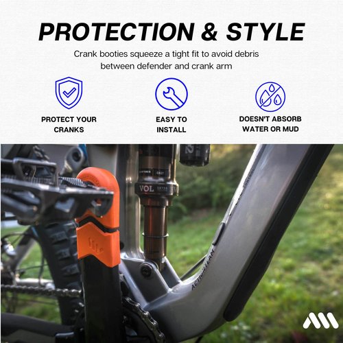 Crank Boot Protectors for Mountain Bike and Gravel Cranksets - 4 PCS Crankset Cover Sleeve Bike Crank Arms - Protection and Style