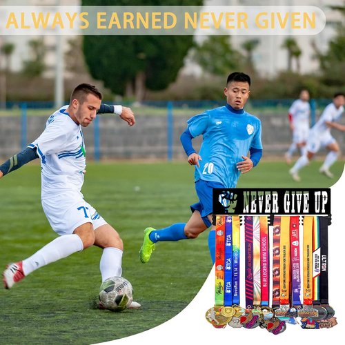 Goutoports Medal Hanger Display Rack - Personalized Award Ribbon Organizer for 60 Medals | Wall Mount Design