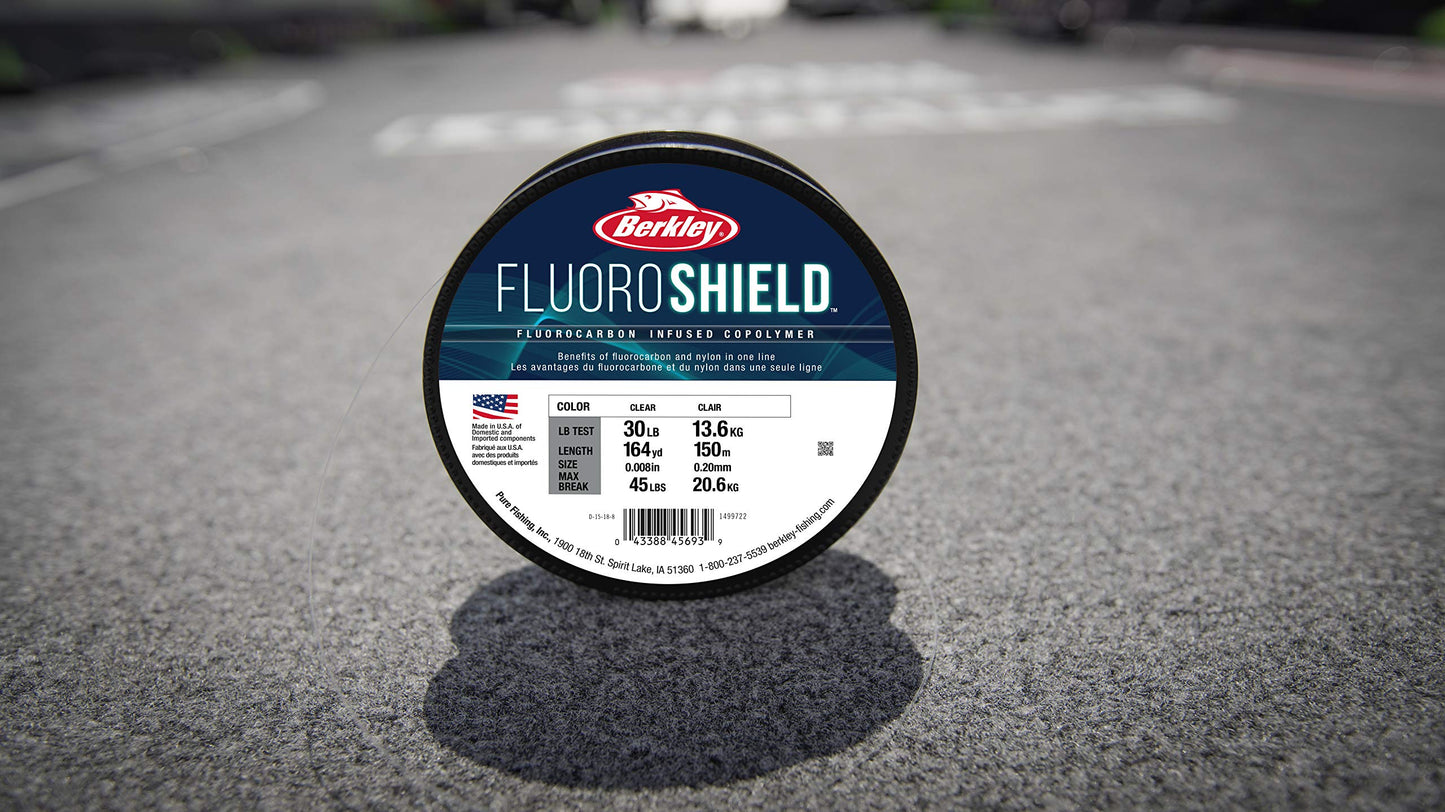 Berkley FluoroShield™, Clear, 4lb | 1.8kg, 3000yd | 2743m Fishing Line, Suitable for Freshwater Environments