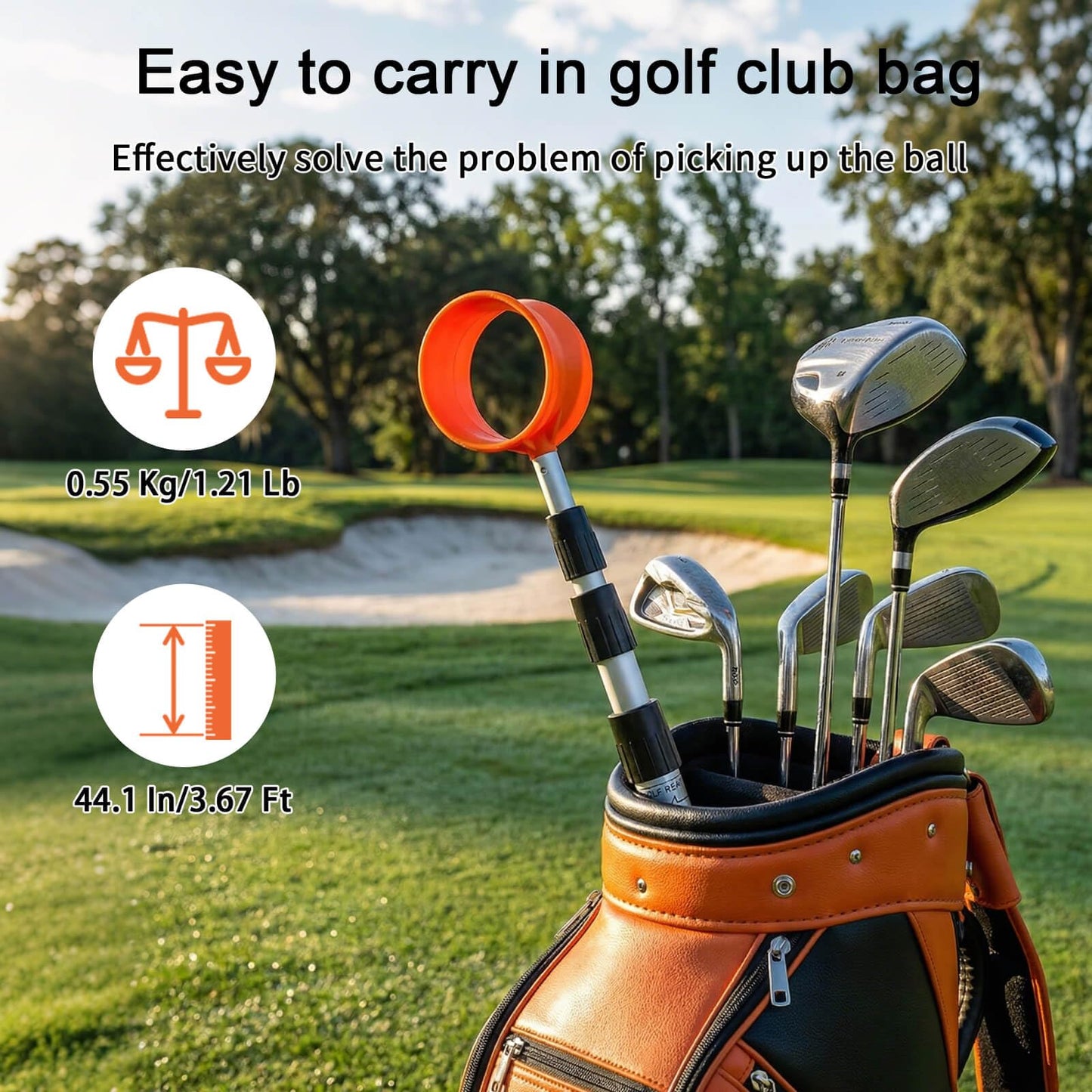 SPEENSUN Golf Ball Retriever Telescopic,Golf Ball Water Retriever,Max 12Ft Lightweight Aluminum Alloy Golf Ball Grabber,Not Easy to Break and No Corrosion Golf Ball Retriever for Water and Bushes