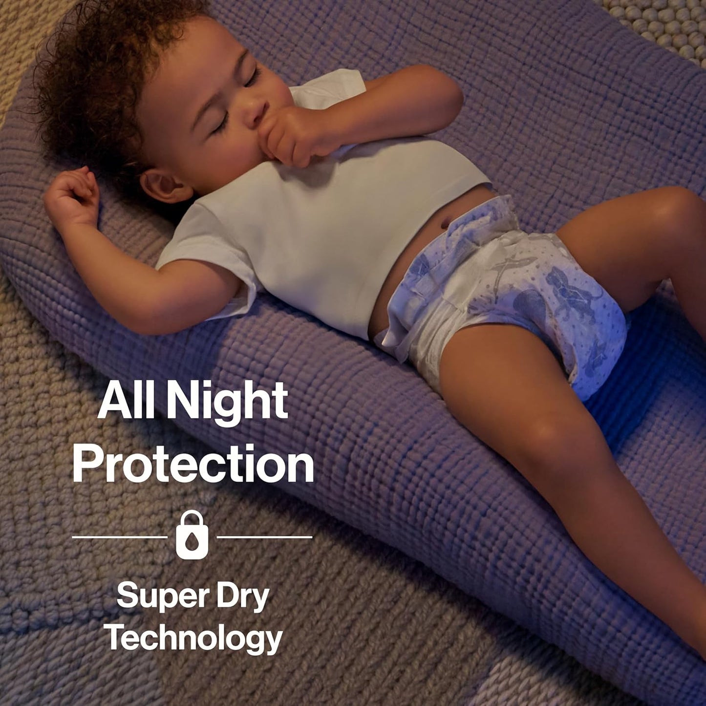 The Honest Company Overnight Diapers - Hypoallergenic Comfort, Cozy Cloud + Star Signs | Size 4 (22-37 lbs), 48 Count