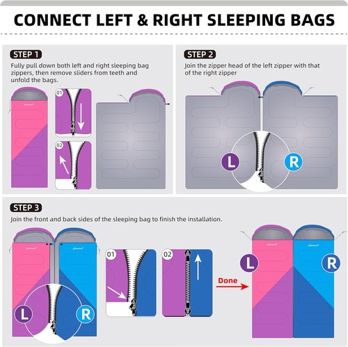 Clostnature Sleeping Bag - Lightweight Ultralight Camping Bag for Adults & Kids | Cold Weather, Compression Sack Included