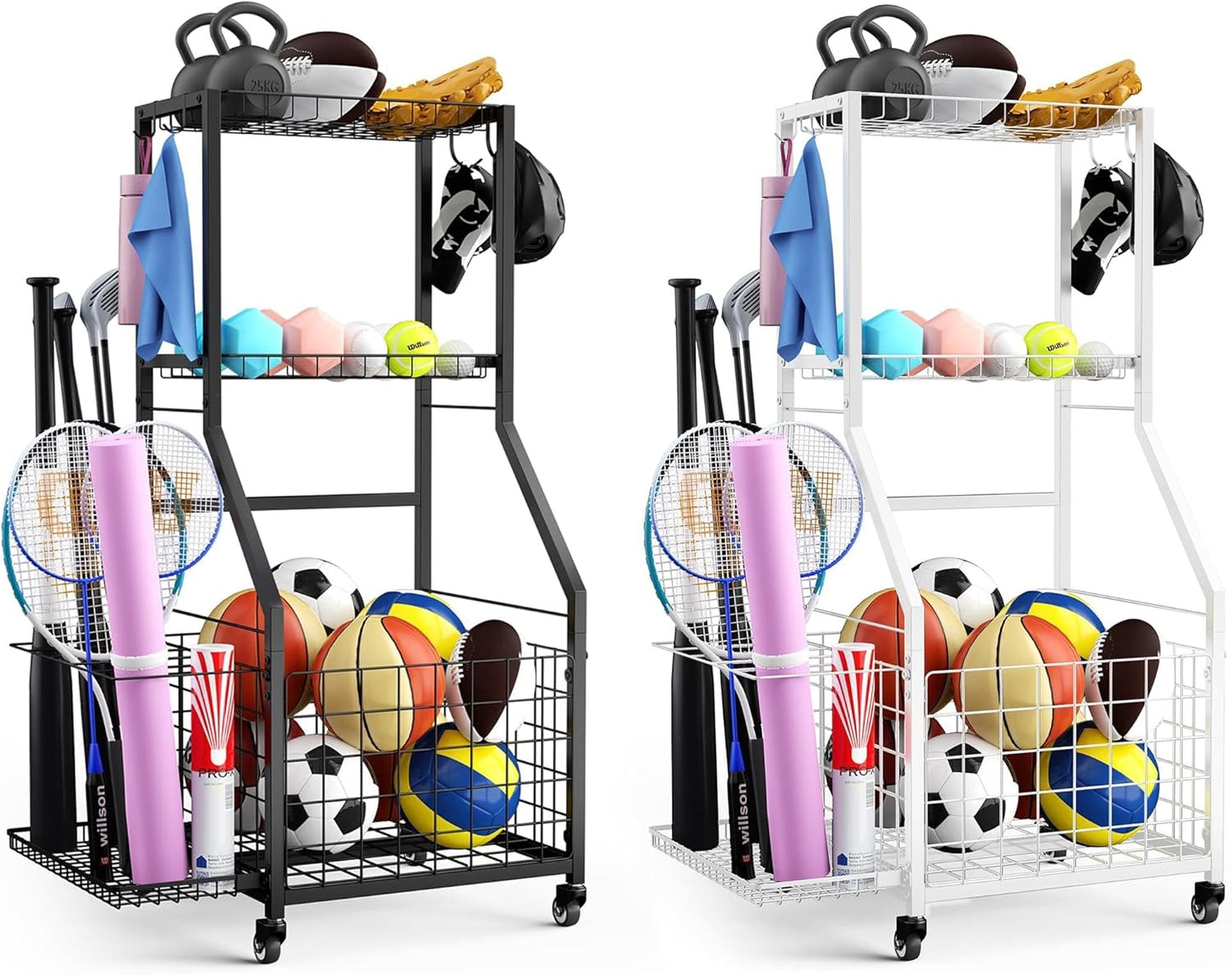 Skiennix Sports Equipment Garage Organizer - Maximize Space with Durable Design | Ideal for All Gear
