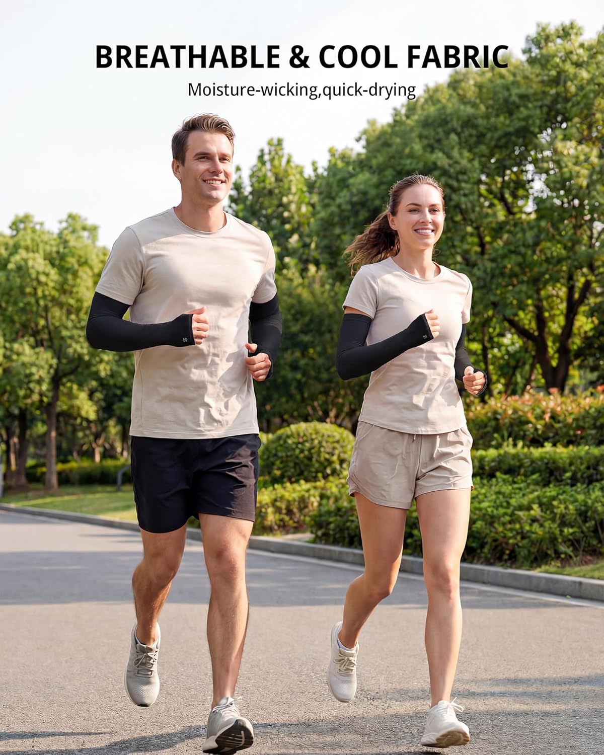 Stelle UV Arm Sleeves - Cooling Sun Protection with Thumb Holes for Golf & Outdoor Activities