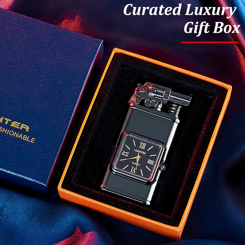 GDPN Dual Flame Lighter - Convertible Jet to Soft Flame, Windproof, Premium Zinc Alloy, Refillable with Stylish Dial(Gas Not Include)