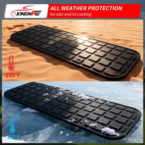 Kingna Floor Mats Compatible with GTW Mach1 Golf Cart TPE All Weather Rear Foot Platform Back Step Rear Step Accessories
