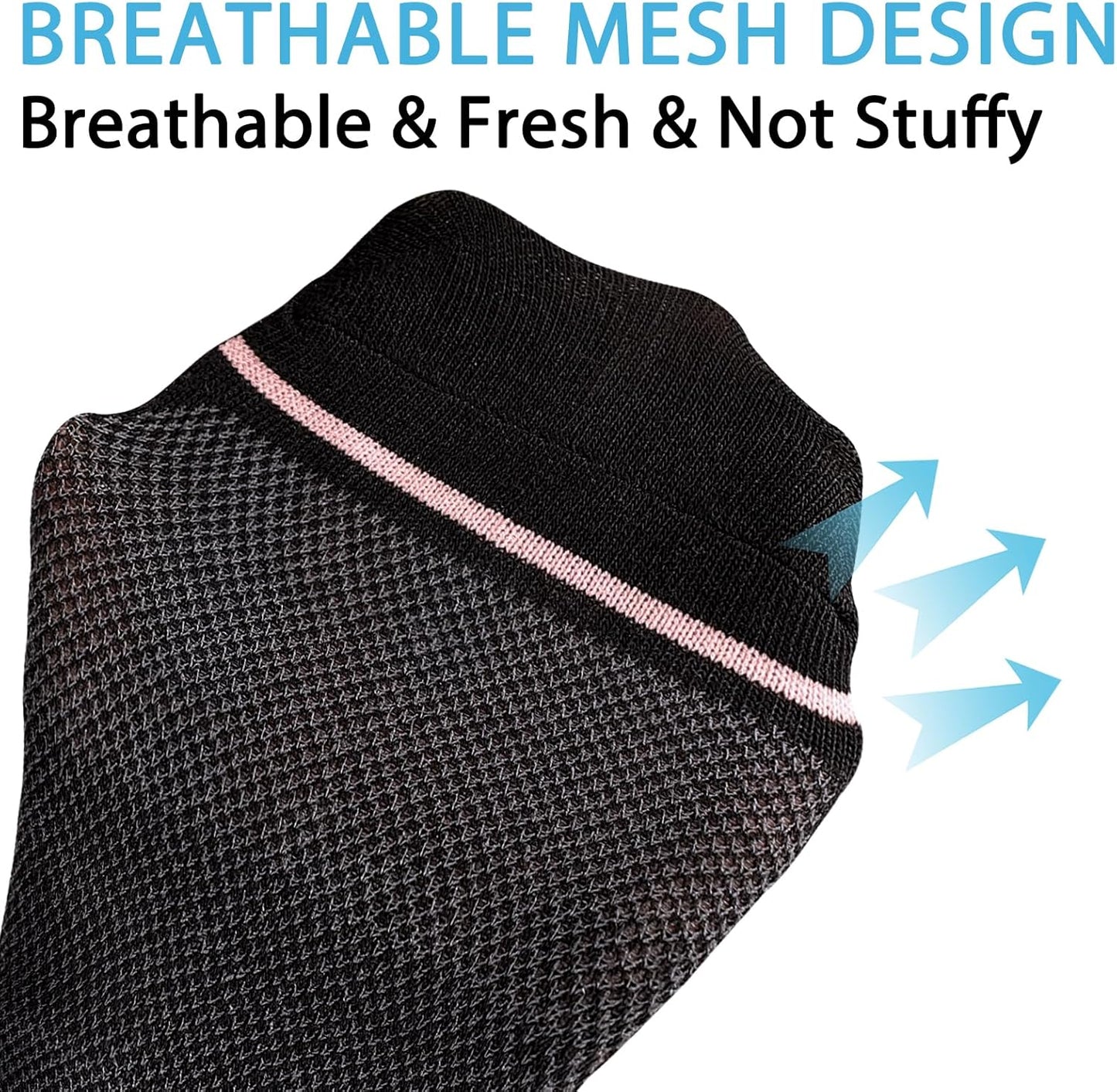 Shnn Women's Ankle Socks - Lightweight & Breathable Low Cut Design with Heel Tab | 10/15 Pairs