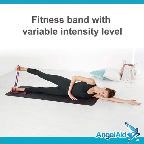 Angelaid Exercise Ring Stretcher Bands Fitness Elastic Walk for Home Yoga Pilates Gym Workouts