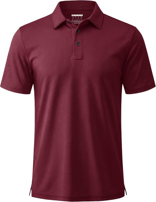 MAGCOMSEN Men's Polo Shirt - Short Sleeve Dry Fit Golf Polo with 3 Buttons | Casual Collared Design
