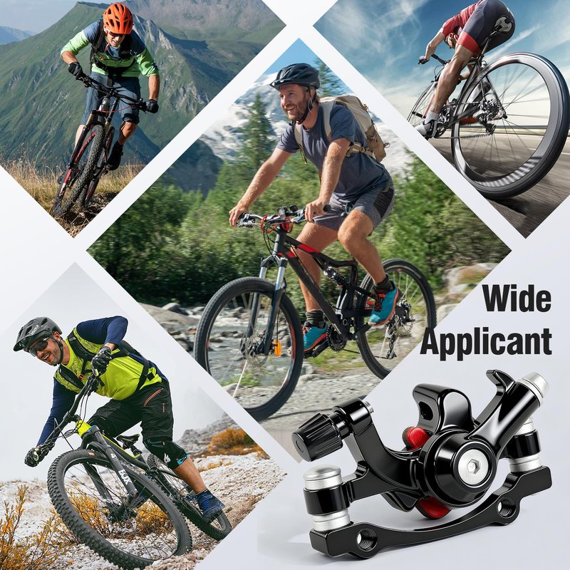 OAMCE Bike Disc Brake Caliper – Aluminum Mechanical Front and Rear Calipers, Durable Bicycle Brake Replacement Kit Compatible with Road Bikes, Mountain Bikes, and Folding Bikes
