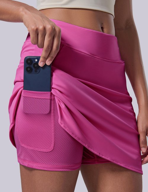 3 Pack Women’s Active Skorts with Pockets High Waist Athletic Skirts with Built-in Shorts for Tennis Golf Workout (Set 4, Large)