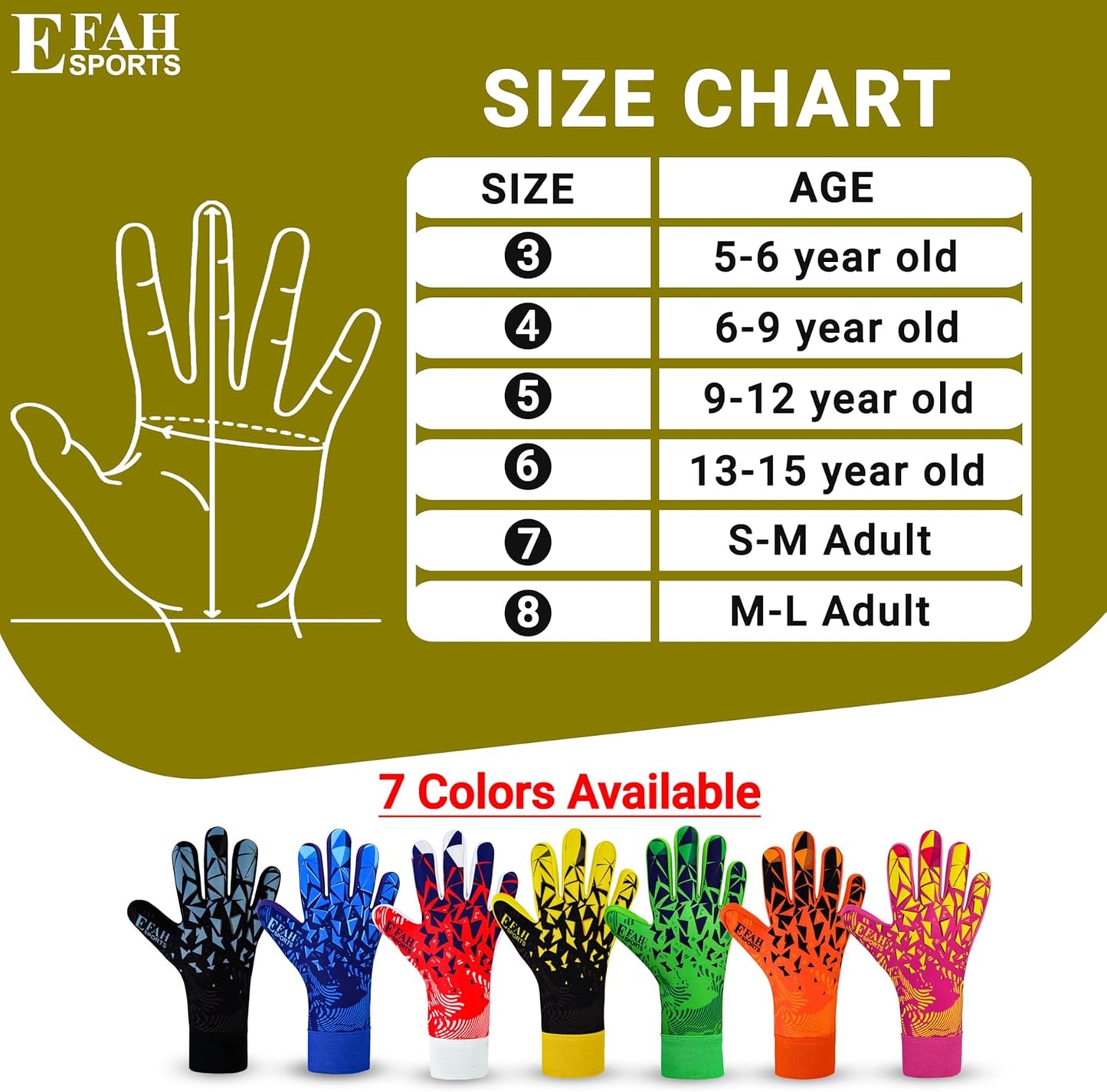 Regine Soccer Goalkeeper Gloves - Professional Grip & Protection for Kids and Adults | Youth Sizes Available