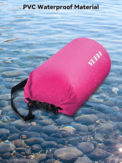 HEETA Waterproof Dry Bag - Lightweight Roll Top Storage Backpack with Emergency Whistle | 5L-40L Options for Travel, Kayaking, Camping