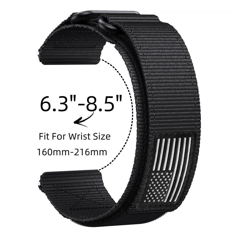 Double Loop Buckle Nylon Strap Compatible with Garmin Instinct 2/2X/3/E Series 45mm/50mm cases – Adjustable Breathable Wristband Fit for Garmin Instinct Standard/Solar/Tactical/Tide/Esports