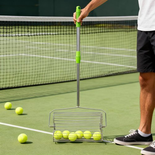 AOXEQUIP Tennis Ball Picker, Retractable Metal Tennis Ball Retriever, Roller Ball Picker, Suitable for Tennis, Pickleball, Golf