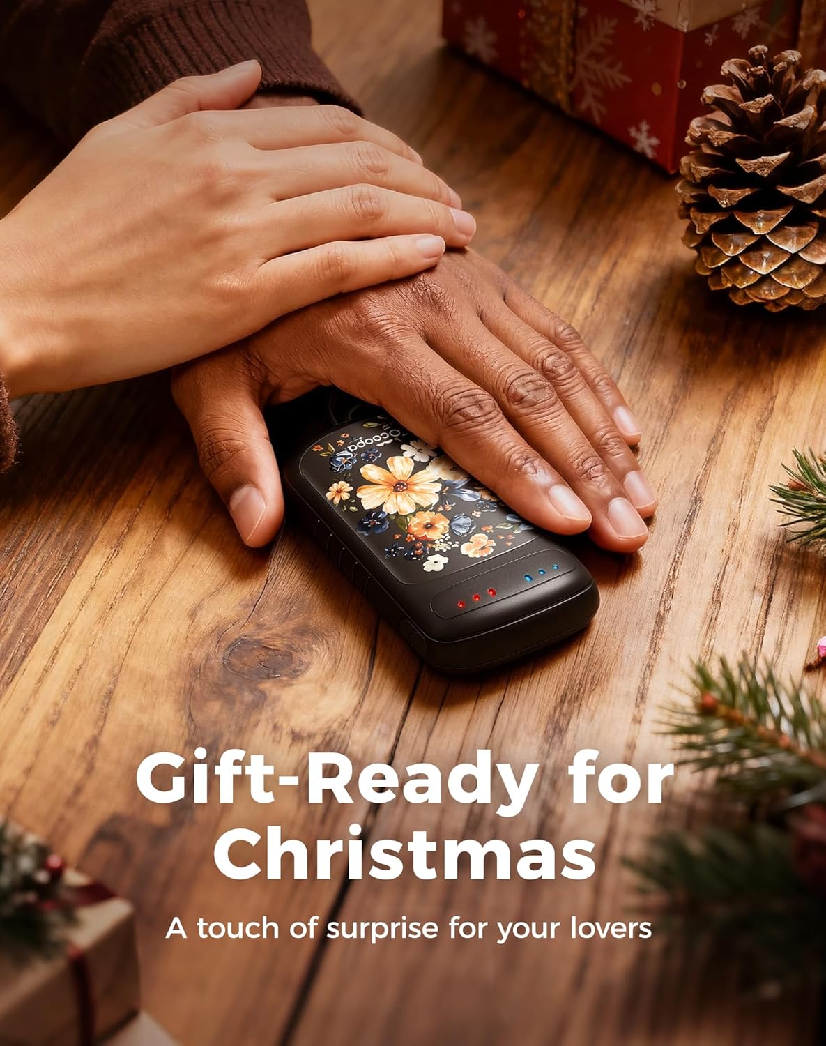 OCOOPA Dual-Sided Hand Warmers - Rechargeable 2-Pack | Perfect Stocking Stuffers & Gifts for All Ages