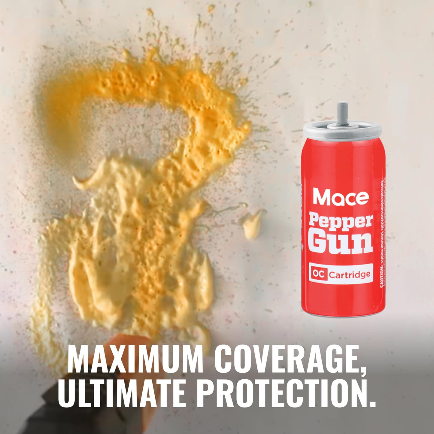 Mace Pepper Spray Cartridge Refill - 28g, Compatible with Mace Pepper Spray Gun 2.0 Only, Max Strength 10% OC Formula, Long Lasting UV Dye, Self Defense for Women & Men