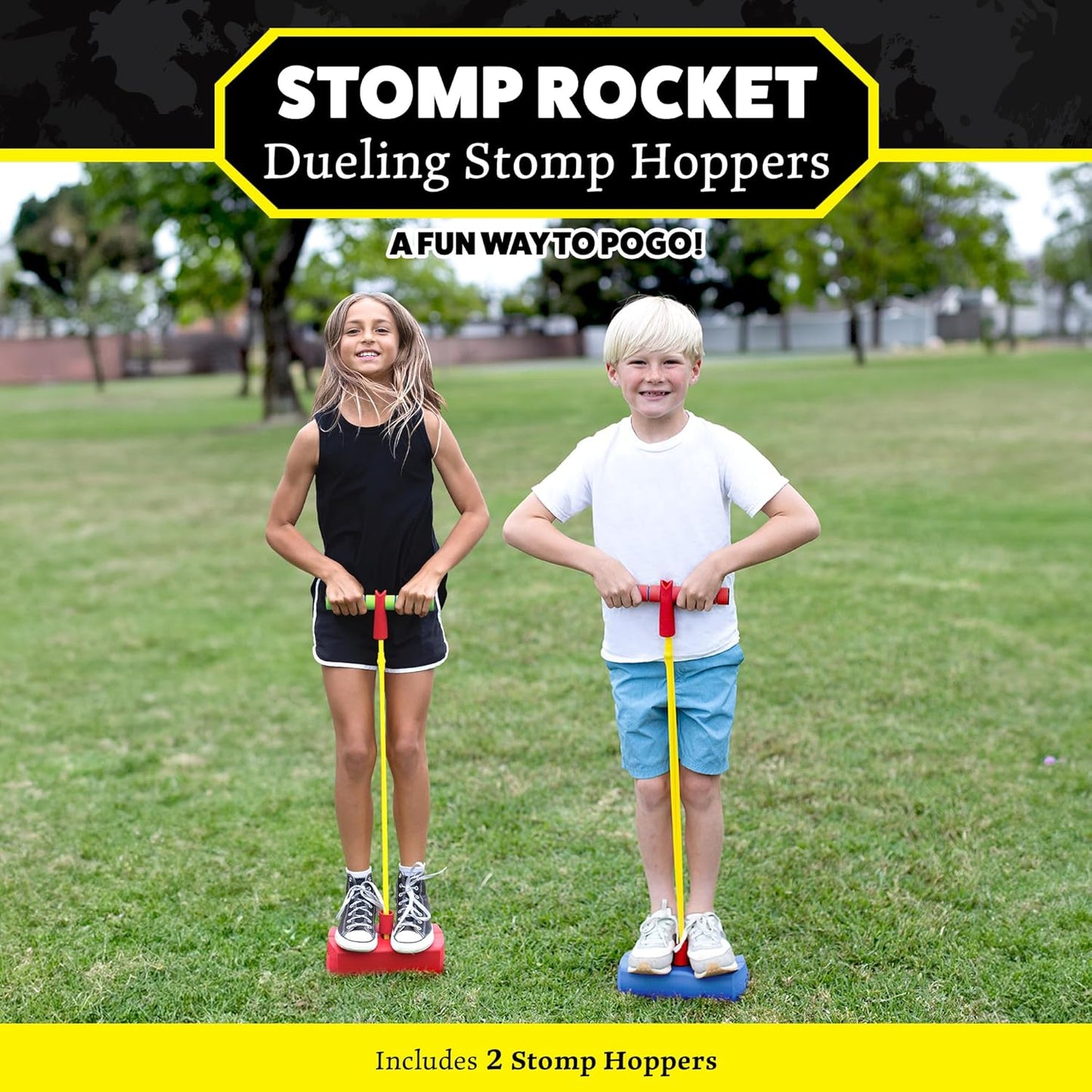 Stomp Hopper Pogo Stick - Fun Foam Jumper for Kids | Soft Grips & Stretchy Bands | Ideal STEM Toy for Ages 3-5