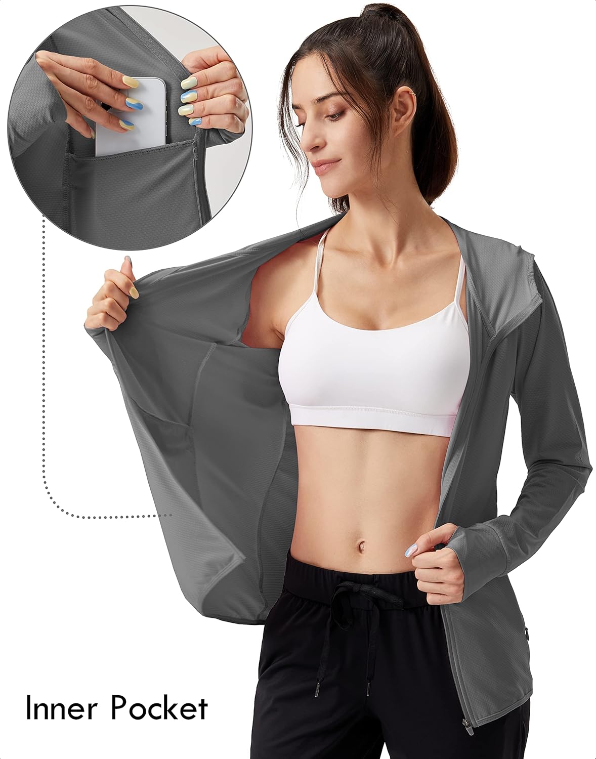 Soothfeel Women's Sun Protection Hoodie Jacket - Lightweight UPF 50+ Long Sleeve with Pocket | Perfect for Hiking