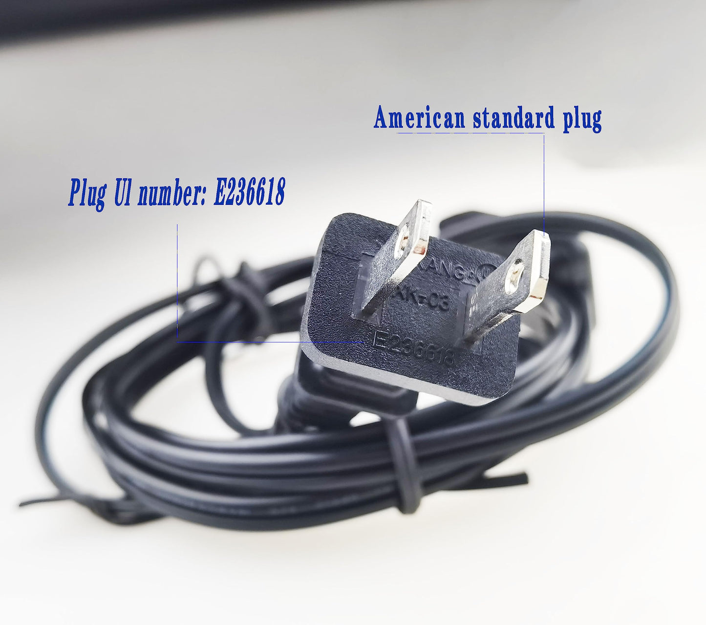 10 Feet Lamp Cord with Switch On Off, 18AWG 2 Prong Power Cord with 3A Switch,Pure Copper Wiring Tail Stripped (10FT1pcs)