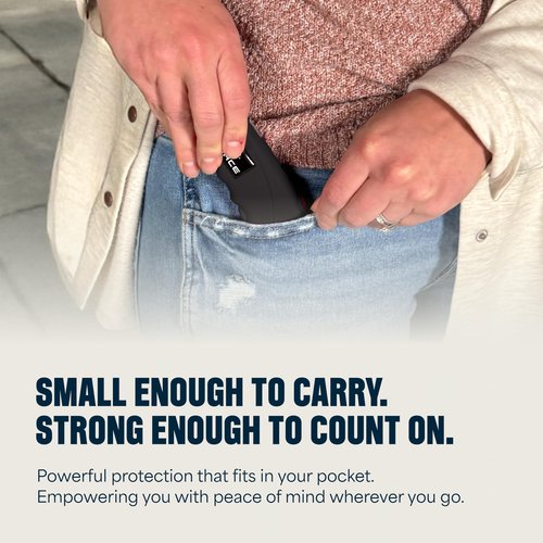 Mace Ergo Stun Gun for Self Defense - Rechargeable, Bright LED Light, High Voltage, Up to 1.69 Microcoulombs of Electric Power, Self Defense for Women & Men - Black