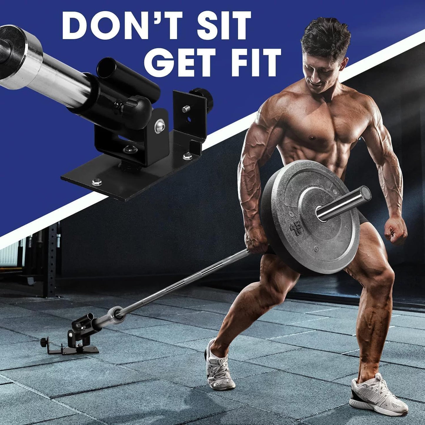 Yes4All Combo Viking Press Attachment and T-bar Row Platform/Viking Press for 2-Inch Olympic Barbell – 3 Hand Grip Positions for Increased Versatility