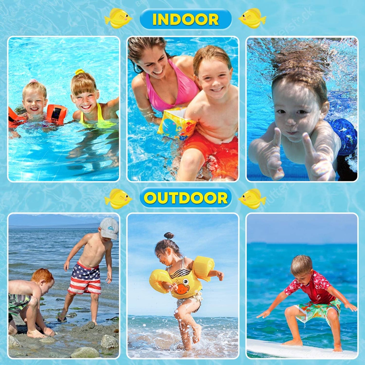 Portzon Swim Goggles for Kids - Anti-Fog, Leak-Proof Design for Clear Vision in Water | Comfortable Fit