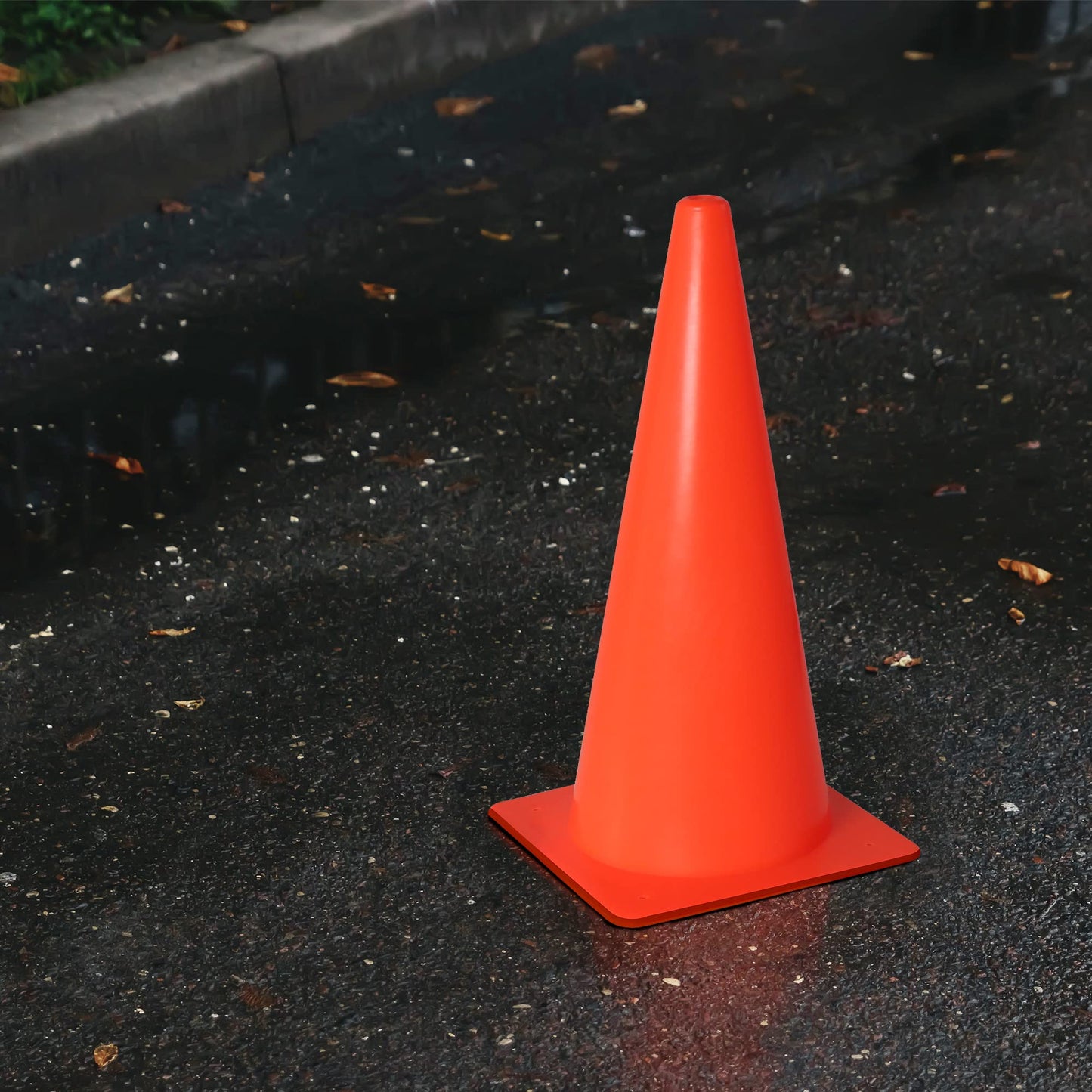 15 Inch Traffic Safety Cones, [7 Pack] Orange Parking Cones Training Cones, Plastic Cones for Indoor/Outdoor Activity & Festive Events