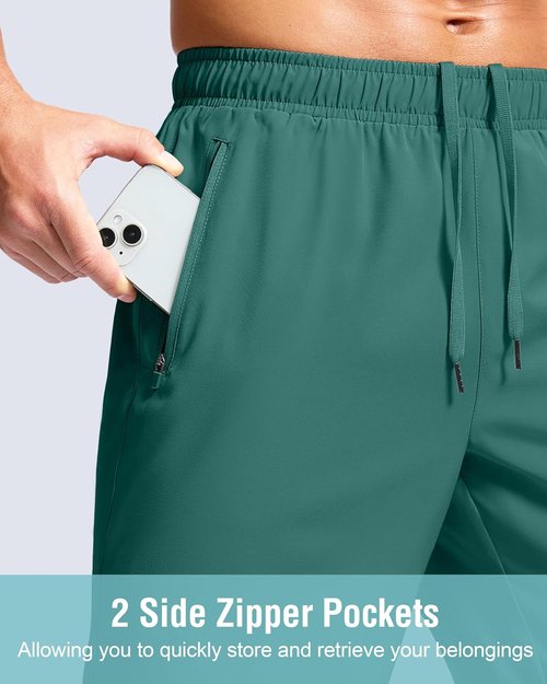 G Gradual Men's Athletic Running Shorts - Quick Dry with Zipper Pockets | Available in 5", 7", 9" Sizes
