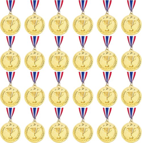 Caydo Gold Award Medals - 12/24 Pieces for Competitions & Sports Events | 2-Inch Size