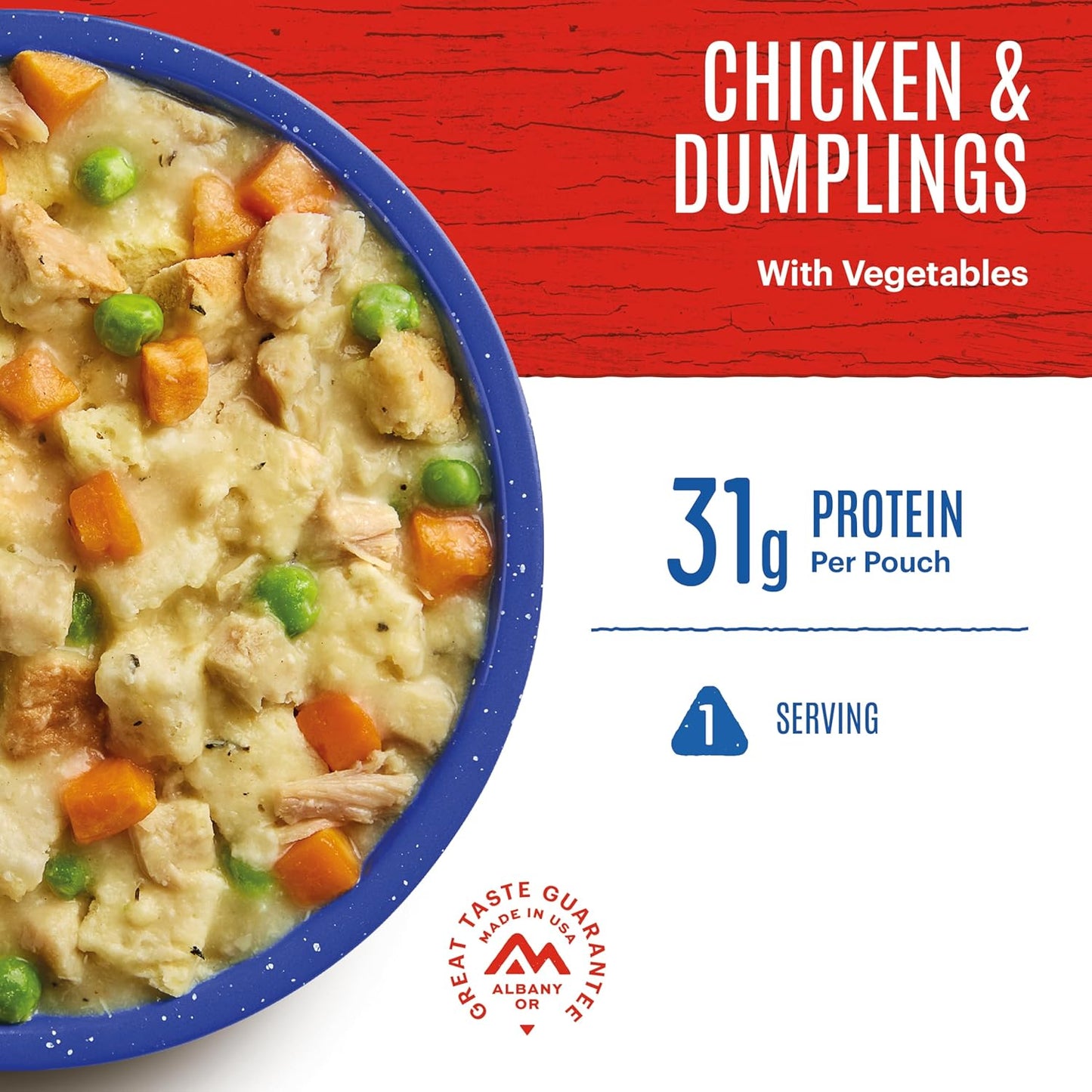 Mountain House Chicken & Dumplings Pro-Pak - Freeze-Dried Backpacking Meal | Single Serving