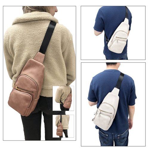 Emperia Small Sling Bag Fanny Packs Crossbody Bags Travel Backpack Chest Bag Gifts for Women Men Grey