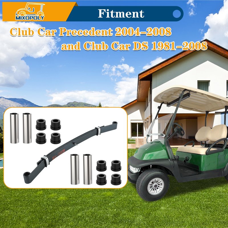 Mixopoly Golf Cart Front Leaf Spring Kit for Club Car Precedent 2004-2008 and Club Car DS 1981-2008, 2-Leaf Heavy Duty Leaf Spring, Replace OEM 103628801