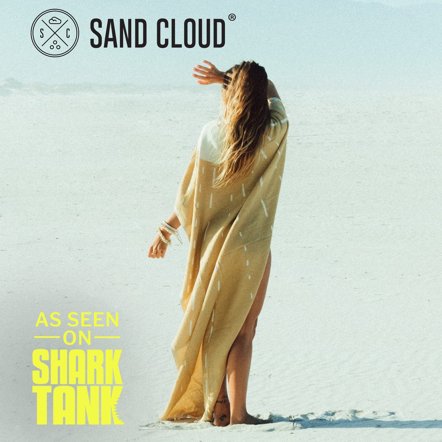 Sand Cloud Turkish Beach Towel - Sand Resistant - 100% Organic Turkish Cotton Yarn - Quick Dry Towel for Beach, Picnic Blanket or Throw - As Seen on Shark Tank - Sunrise