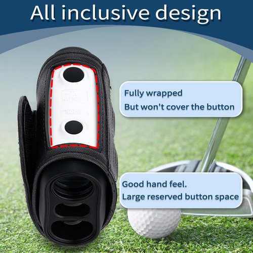 Golf Rangefinder Magnetic Strap, Magnetic Rangefinder Holder Wrap Mount for Golf Cart with Strong Magnet, Golf Accessories（Black