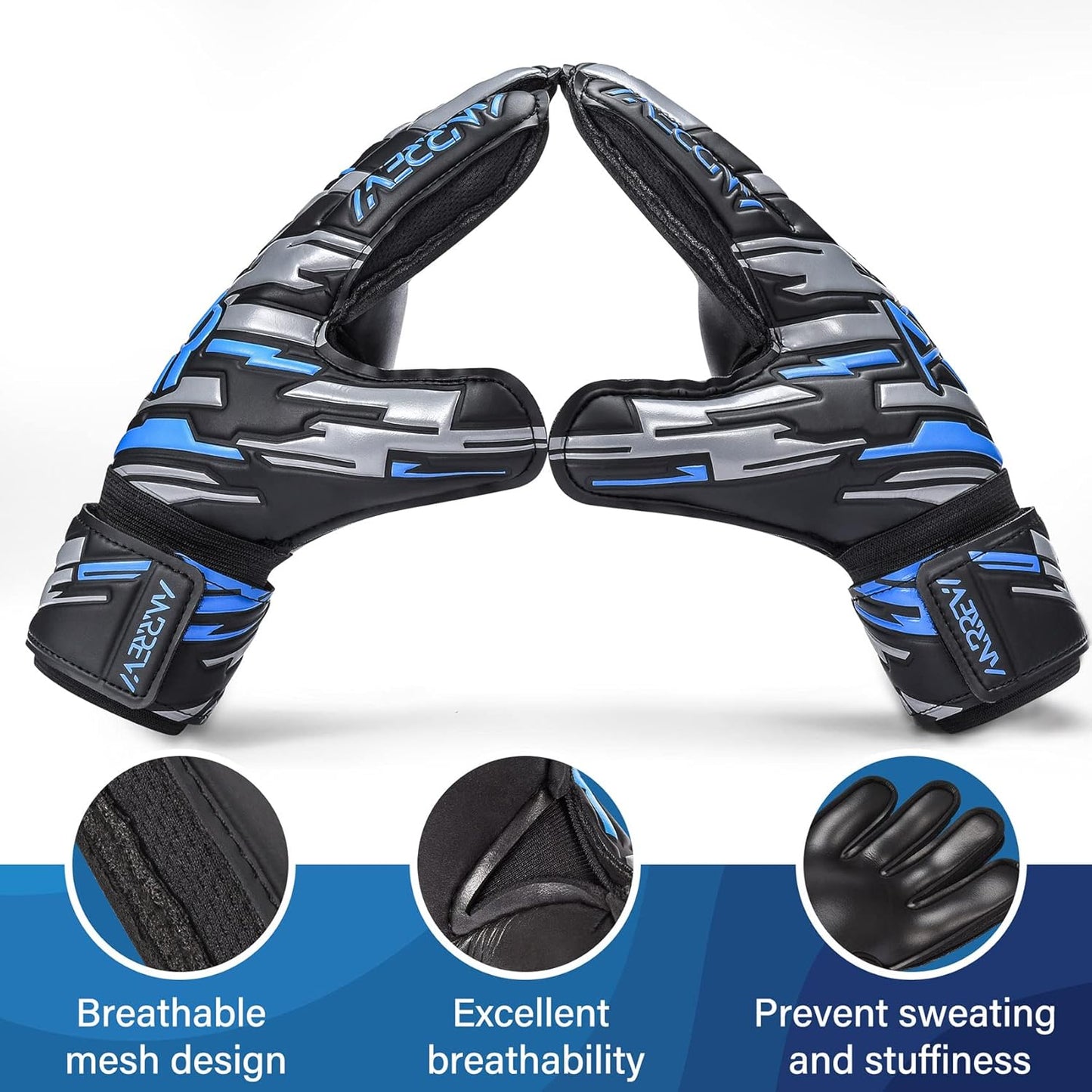 Skiennix Soccer Goalie Gloves - Finger-Save & Double Wrist Protection | Superior Grip for All Ages
