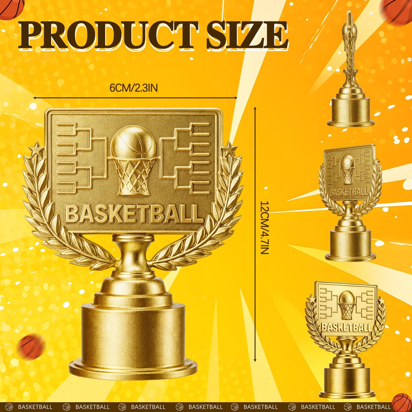 Amyhill March Basketball Trophy Madness Basketball Winner Award for Madness Challenge Tournament Funny Sports Recognition Trophy Gift for Team Competition Prizes