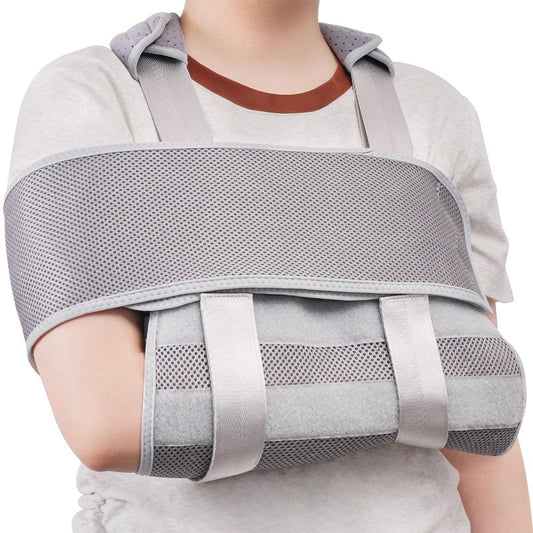 lefeke Arm Sling Shoulder Immobilizer for Women and Men - Breathable & Adjustable, Fit Left/Right Arm - Rotator Cuff Support Brace - Comfort Sling for Shoulder, Elbow, Wrist Recovery (Gray)