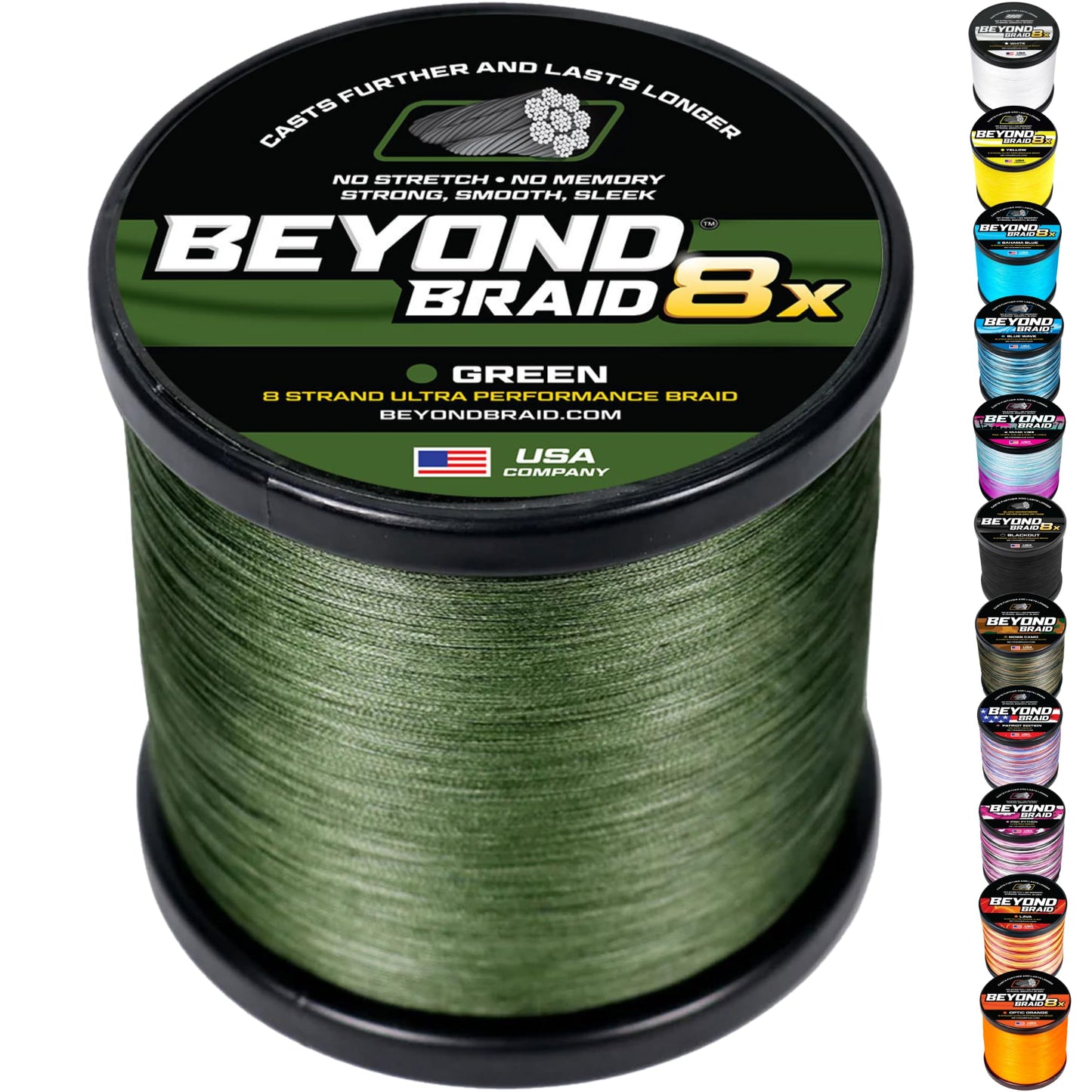 Beyond Braid Green 8X Strand 2000 Yards 60lb