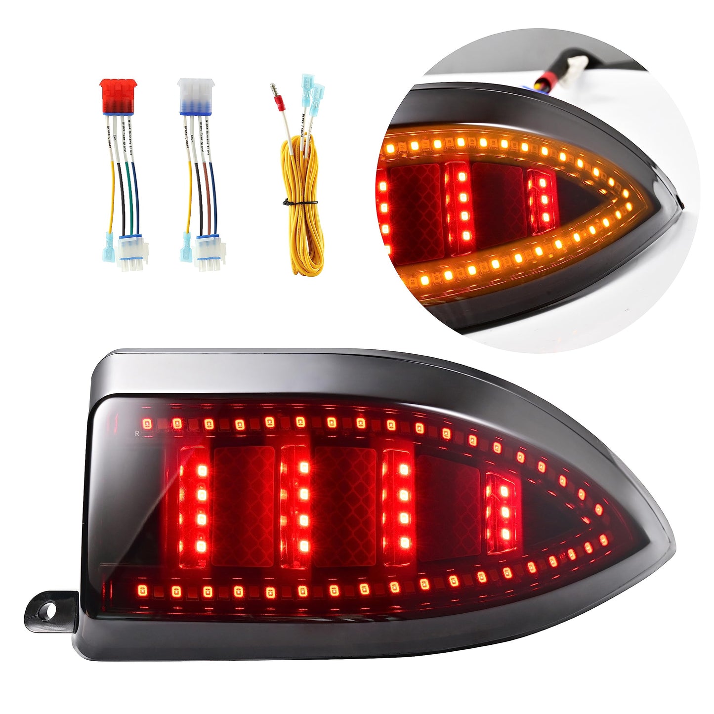 NOKINS Golf Cart LED Tail Lights for Club Car Tempo/Precedent, Deluxe Brake Light,12 Volt Universal Replacement Accessories Gas & Electric Models
