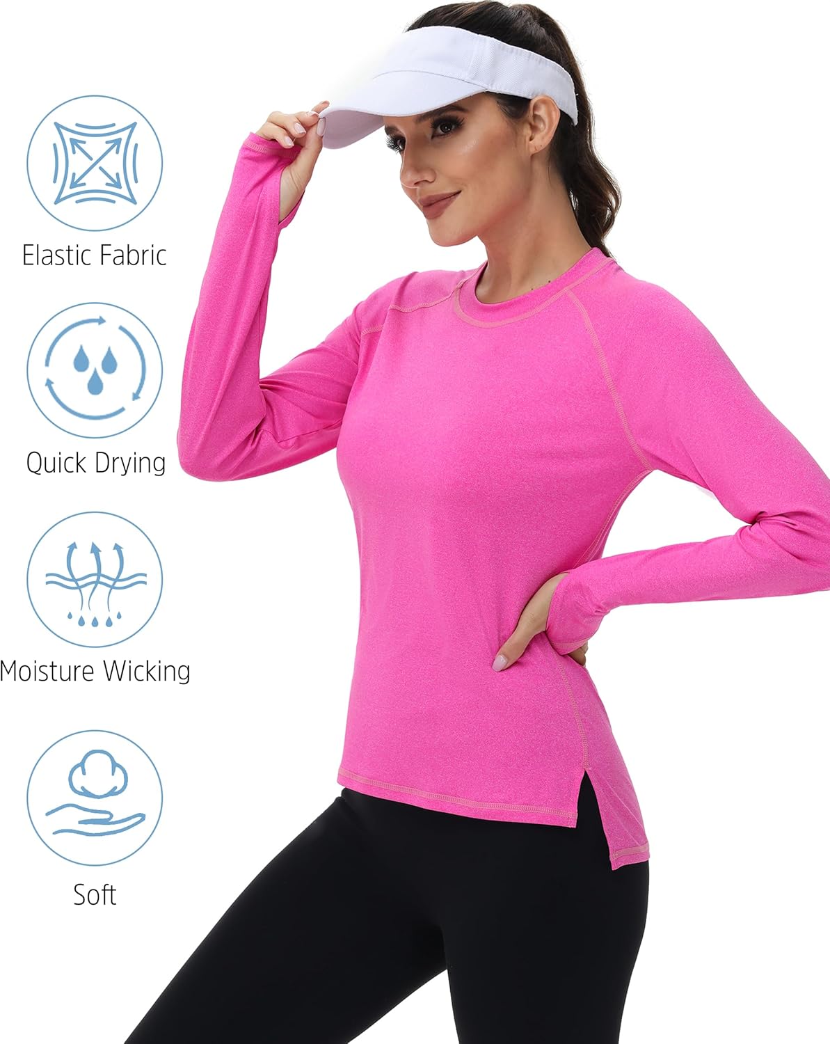 Skiennix Swim Rash Guard Shirts for Women - Long Sleeve UV Sun Protection Tops | Quick Dry UPF 50+