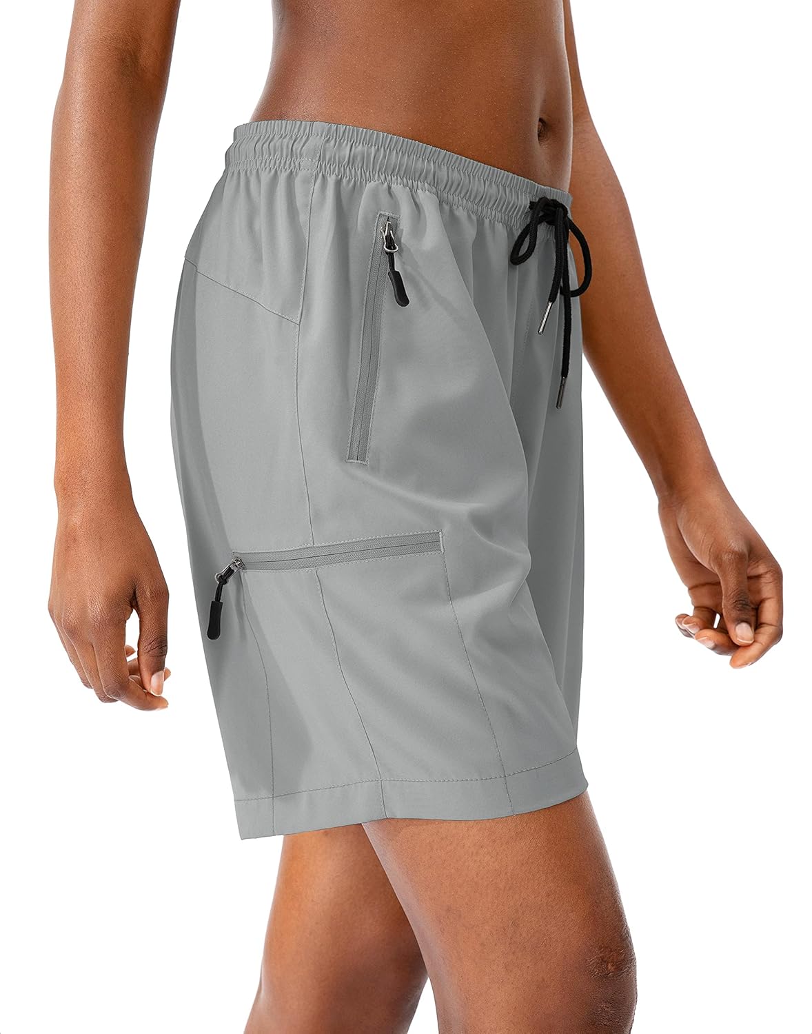 SANTINY Women's Hiking Cargo Shorts - Quick Dry, Lightweight Summer Athletic Shorts with Zipper Pockets | 5''/7''/9'' Sizes